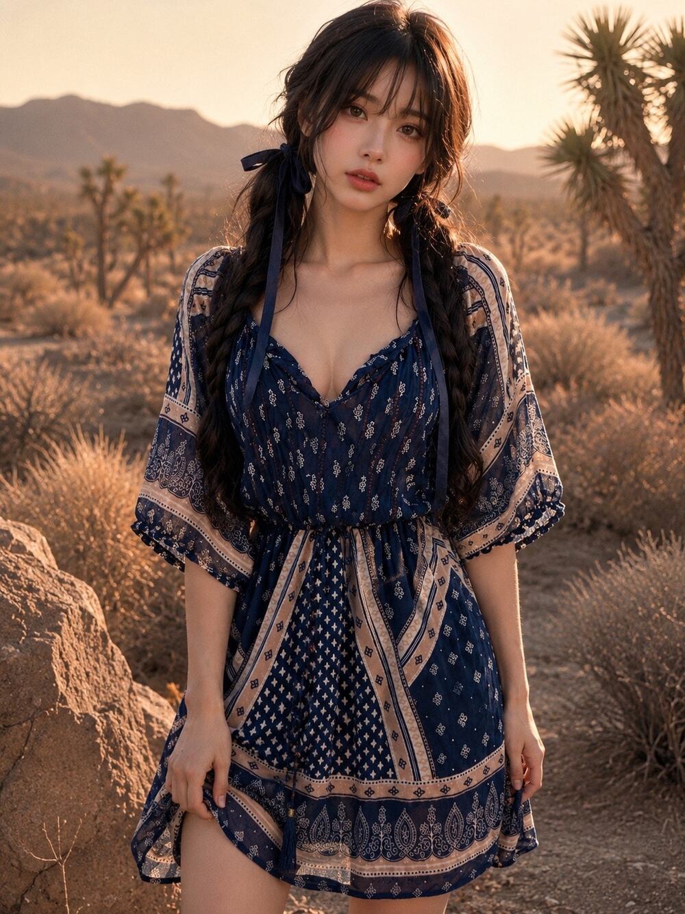 Meadow Songs & Starlit Wanderings billowy wanderlust slouchy mini dress